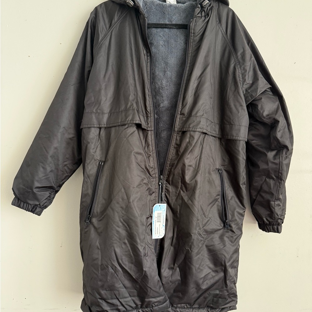 Sporti Youth Comfort Fleece Lined Swim Parka Black L